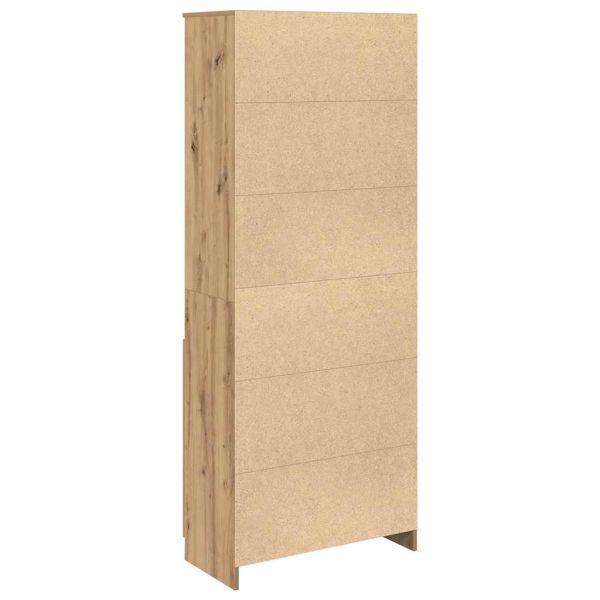 Висок шкаф, Artisan Дъб, 70x35x180 см, инженерно дърво