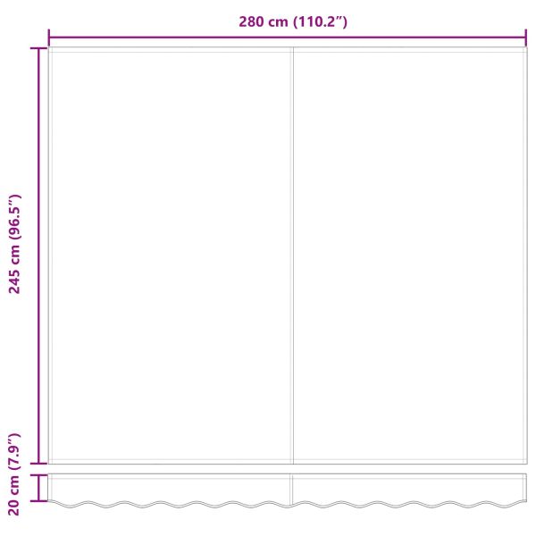 Сгъваем навес Оранжево и кафяво 300 x 250 cm Тъкан и алуминий