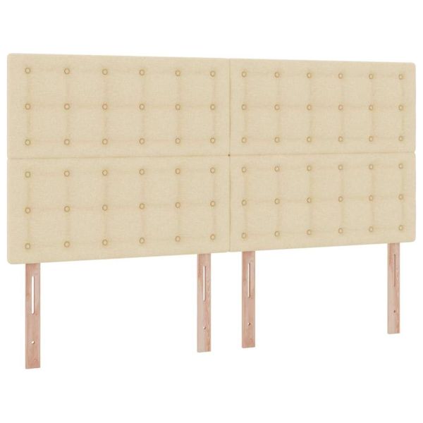 Легло с място за съхранение Кремав 200 x 200 cm Изкуствена