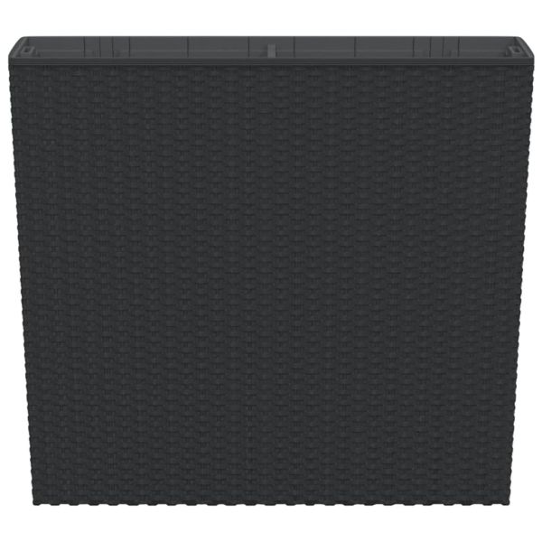 Саксия с подвижна вложка антрацит 12/44 л PP ратан