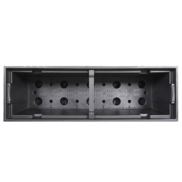 Саксия с подвижна вложка антрацит 12/44 л PP ратан