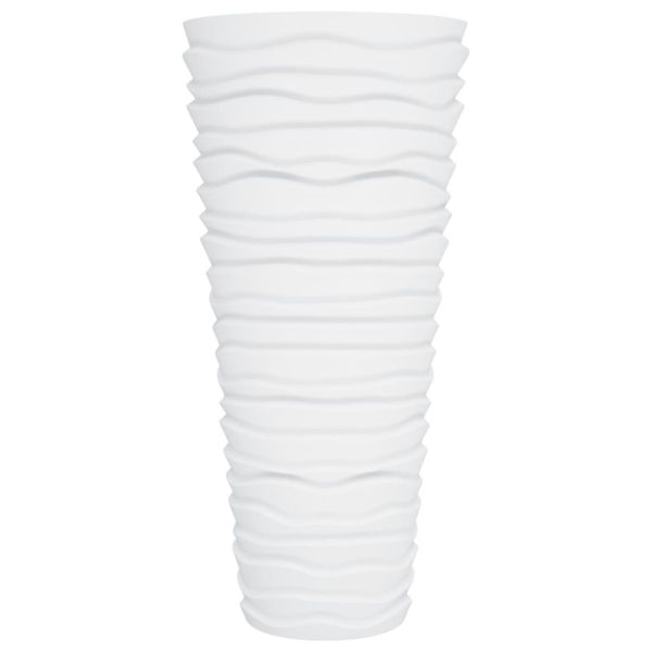 Саксия с подвижна вложка бяла 18/45 л PP релефна визия