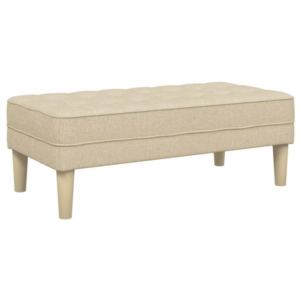 Пейка с възглавница Крем 113 x 57 x 39 см текстил