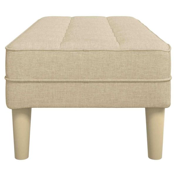 Пейка с възглавница Крем 113 x 57 x 39 см текстил