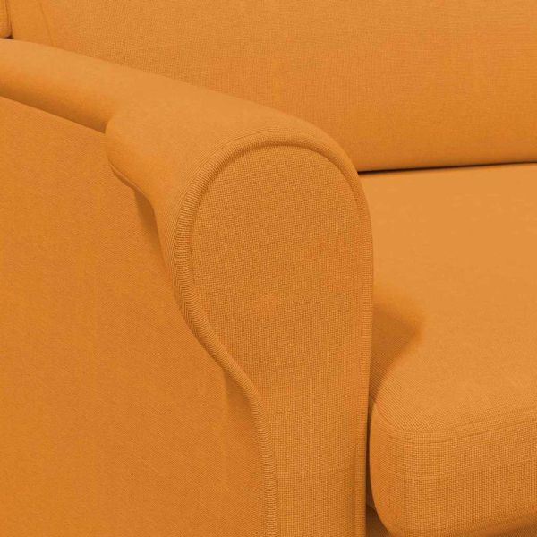 фотьойл Тъмножълто 76 x 94 x 102 см текстил