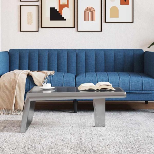 Маса за кафе Aviator, алуминиева, винтидж, стил ретро самолет