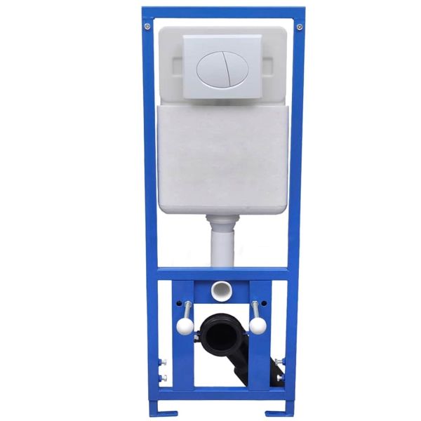 Окачена тоалетна чиния, със скрито казанче, керамична, бяла