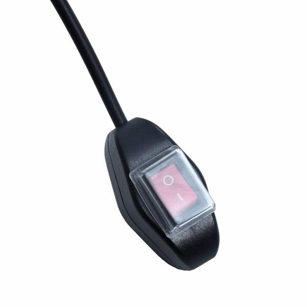 Ръчно прибираща се тента с LED, 300x250 см, синьо и бяло