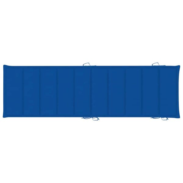 Шезлонги, 2 бр, с маса и възглавници, акациево дърво масив