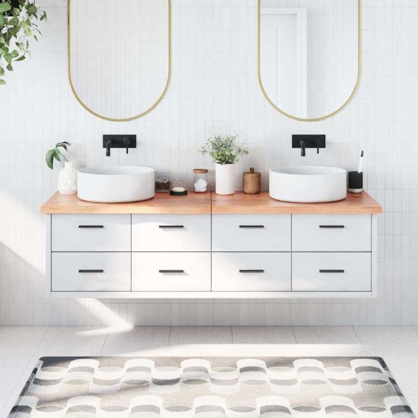 Плот за баня светлокафяв 180x50x(2-4) см обработено дърво масив