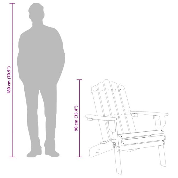 Градински стол "Адирондак", акациево дърво масив