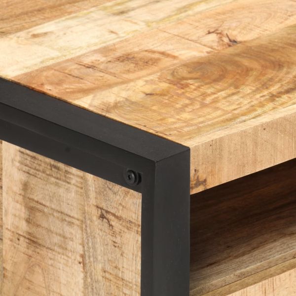 Маса за кафе, 100x50x40 см, грубо мангово дърво