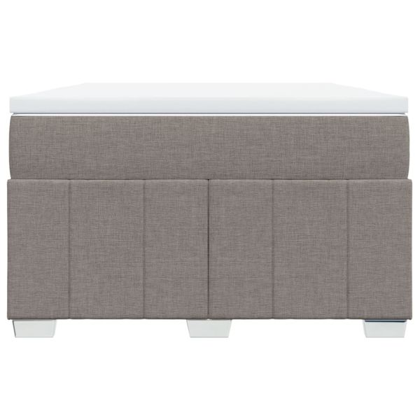 Боксспринг легло с матрак, таупе, 120x200 см, плат