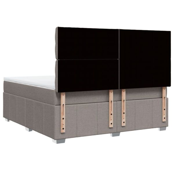 Боксспринг легло с матрак, таупе, 180x200 см, плат