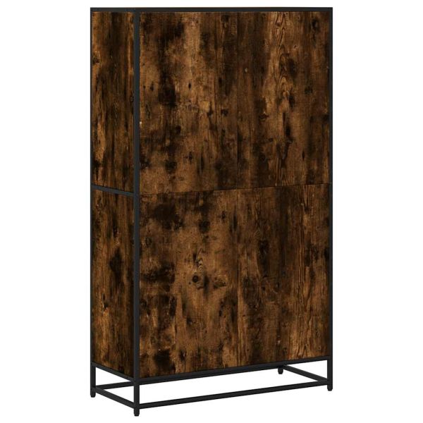 Библиотека, опушен дъб, 80,5x35x139 см, инженерно дърво