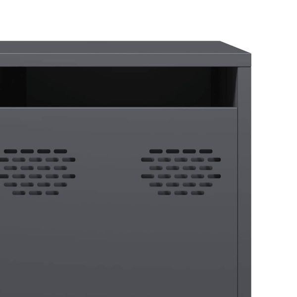 ТВ шкаф, антрацит, 202x39x43,5 см, студеновалцувана стомана