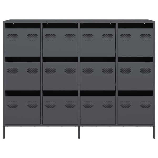 Бюфет, антрацит, 135x39x103,5 см, студеновалцувана стомана