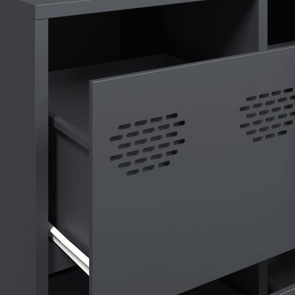 Бюфет, антрацит, 135x39x103,5 см, студеновалцувана стомана