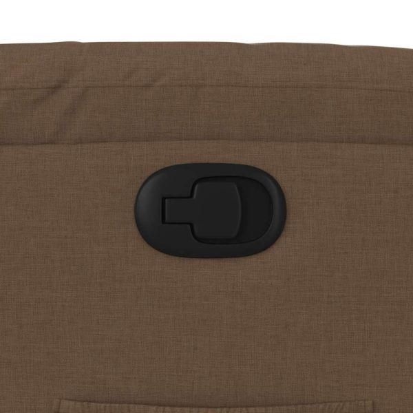 Изправящ реклайнер стол, кафяв, текстил