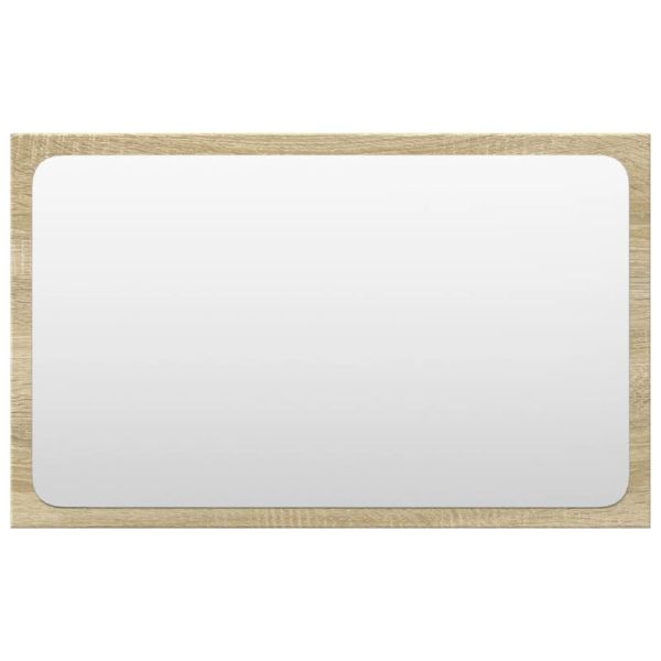 Комплект шкафове за баня от 3 части дъб сонома инженерно дърво