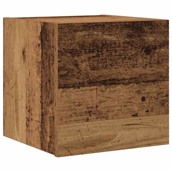 Комплект ТВ шкафове за стенен монтаж 7 части, инженерно дърво