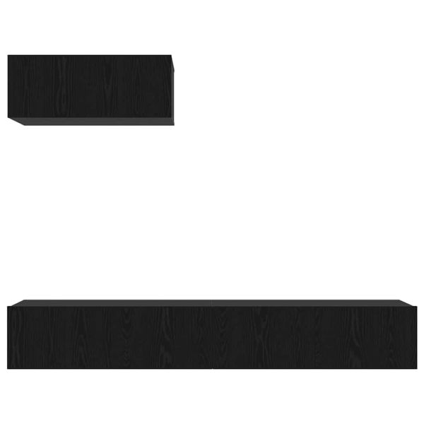 Комплект ТВ шкаф 3 pcs Черния дъб Инженерно дърво