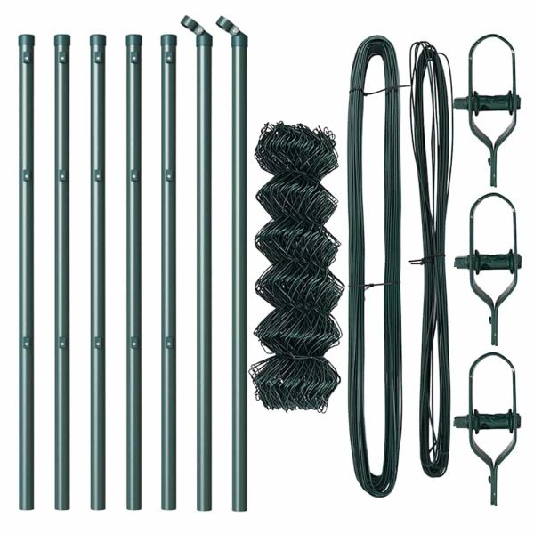 Стълб за ограда. Зелен 10 x 0,6 м (60 x 60 мм мрежа)