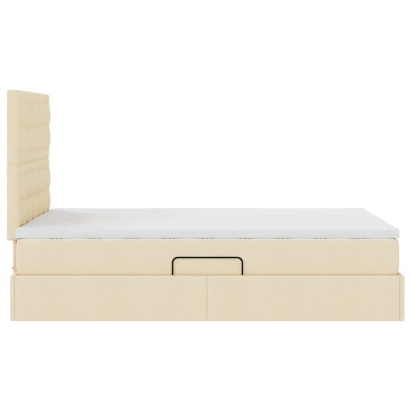 Легло с място за съхранение и матрак Кремав 120 x 200 cm