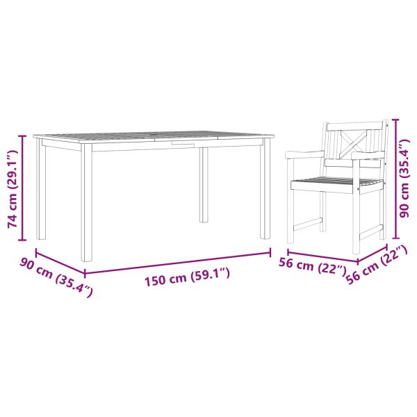 Комплект за хранене в градината 7 pcs Кафяво