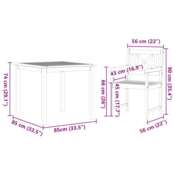 Комплект за хранене в градината 5 pcs Кафяво