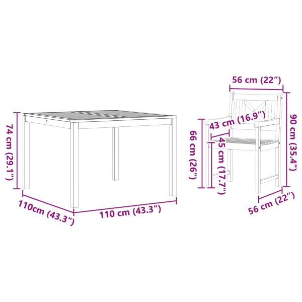 Комплект за хранене в градината 3 pcs Кафяво