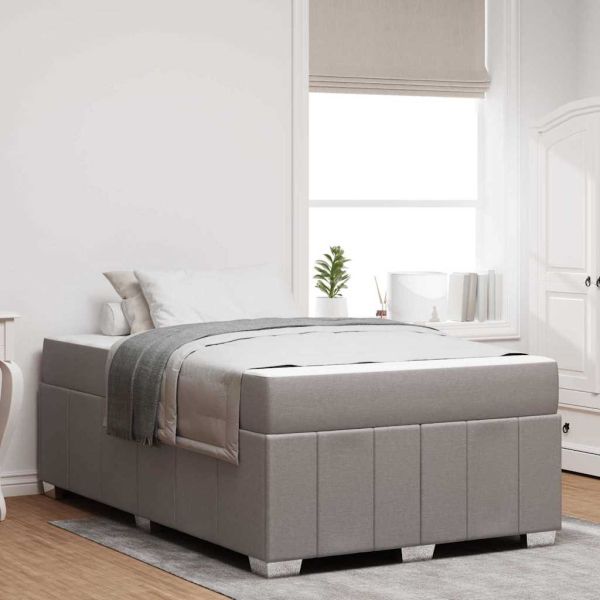 Рамка за легло с матрак Таупе 120 x 200 cm текстил