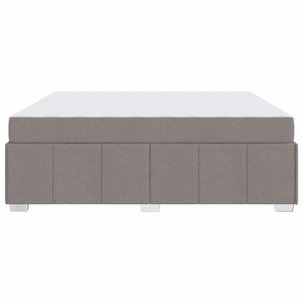 Рамка за легло с матрак Таупе 180 x 200 cm текстил