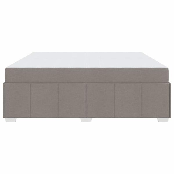 Рамка за легло с матрак Таупе 200 x 200 cm текстил