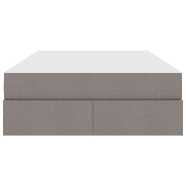Легло с място за съхранение и матрак Таупе 120 x 190 cm