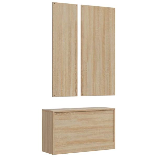 Комплект шкафове за обувки 3 в 1, дъб сонома, инженерна дървесина