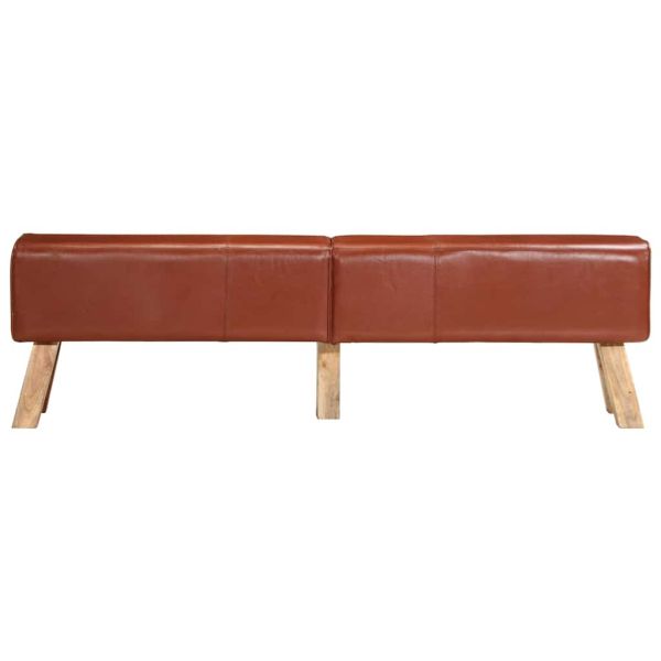 Пейка гимнастическа, кафява, 160 см, естествена кожа