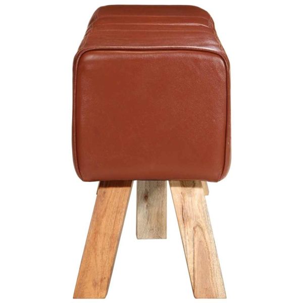 Пейка гимнастическа, кафява, 160 см, естествена кожа