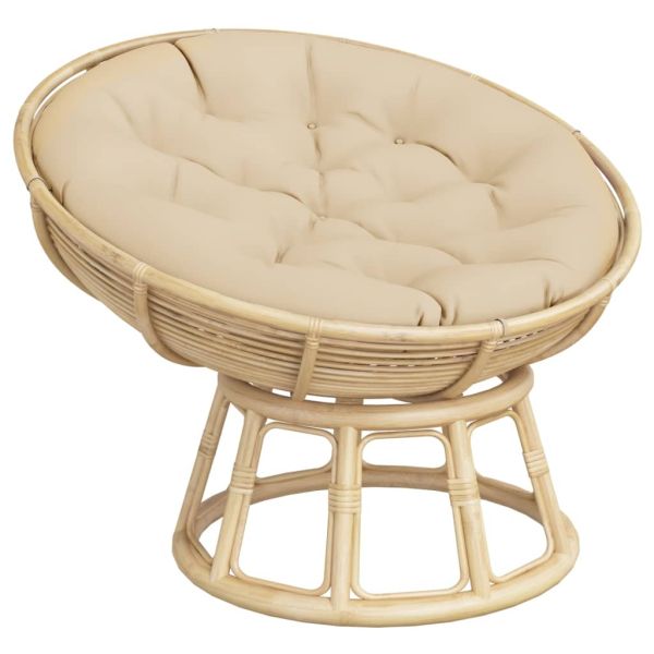 Кръгла възглавница бежова Ø 100 x11 см Оксфорд плат