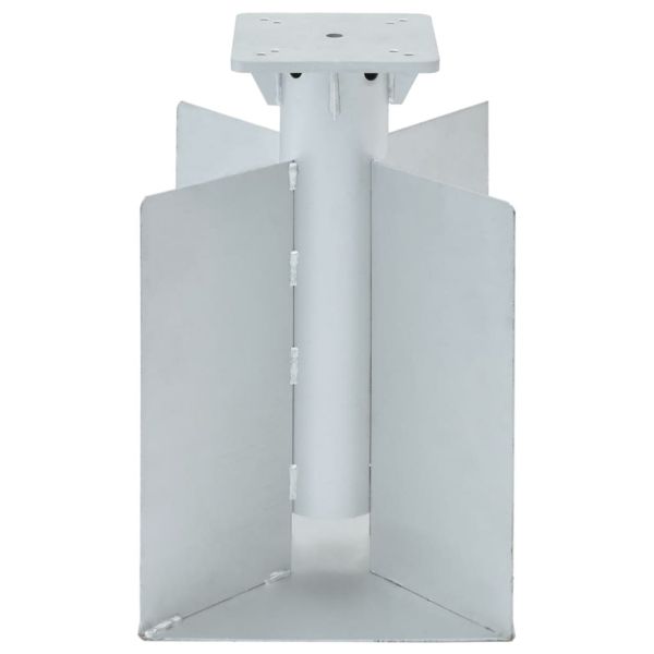 Стойка за чадър за вграждане сребриста 27,5x27,5x45 см стомана
