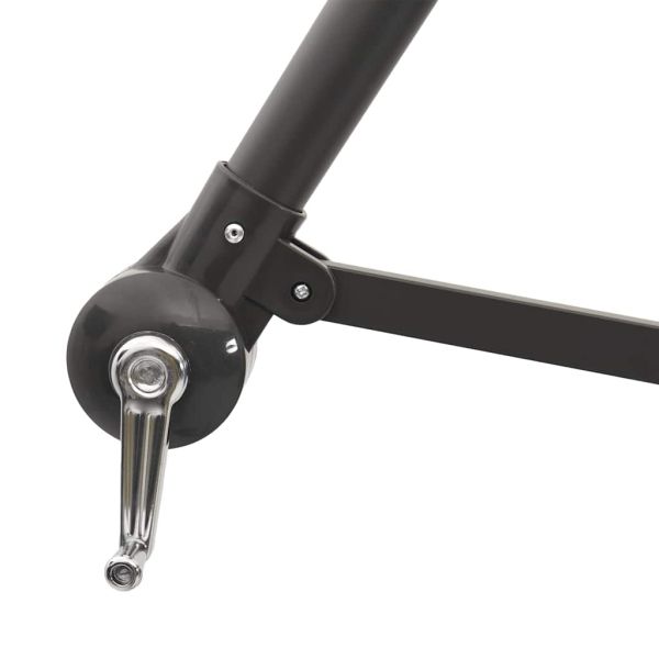 Градински чадър със стоманен прът, кафяв, 246x246x230 см