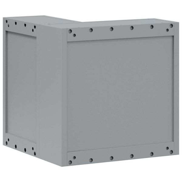 Шкаф за инструменти с рафт Червен и сив 55 x 55 x 55 см