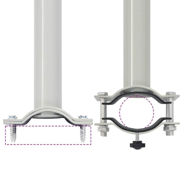 Прибираща се странична тента, 140х300 см, кремава