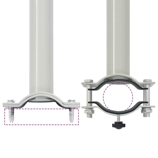 Прибираща се дворна странична тента, 140х300 см, сива