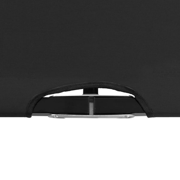 Двуместен сгъваем шезлонг, черен, стомана