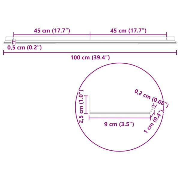 Плаващ рафт 4 pcs Розово 100 x 9 x 2,5 см Стомана