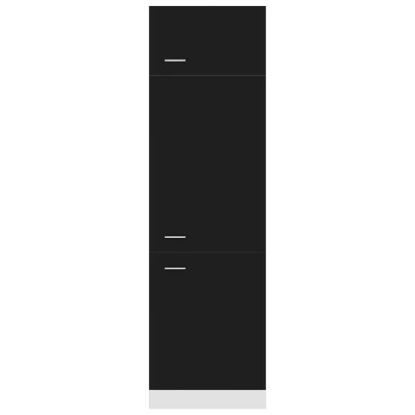Хладилник "Lyon" Черен 60x57x207 см Инженерно дърво