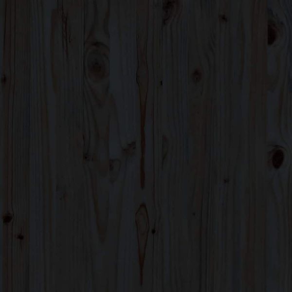 Градински средни дивани от палети, 3 бр, черни, бор масив