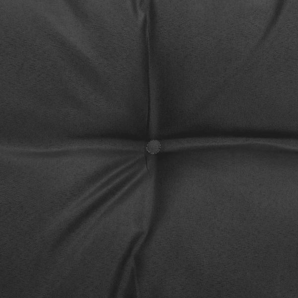 Градински среден диван с възглавници антрацит, борово дърво