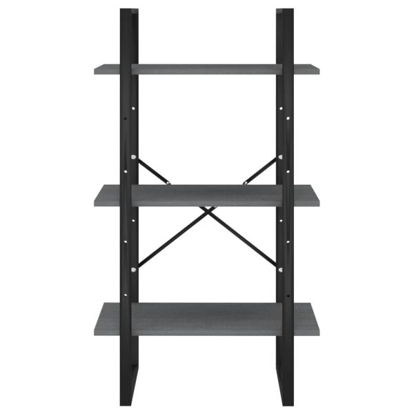 Стелаж за съхранение, сив, 60x30x105 см, бор масив